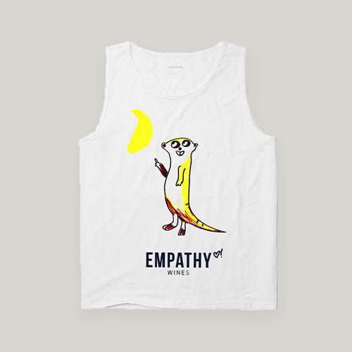 A bottle of Empathy x VeeFriends Tank Top on a light gray background